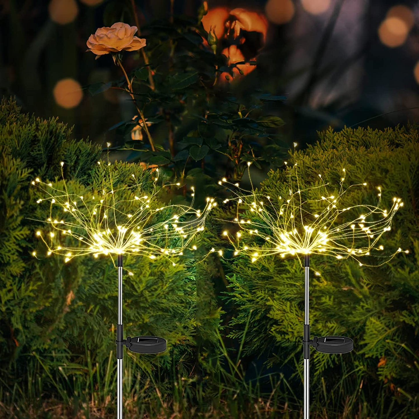 Solar Garden Light Firework Style for Outdoor Decor and Ambiance