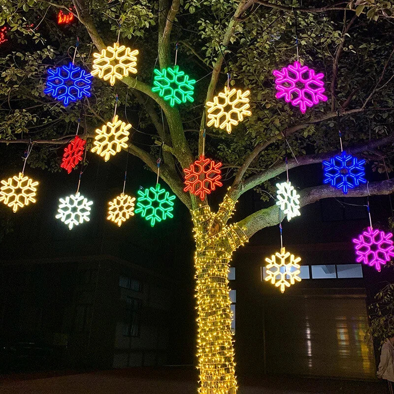 Waterproof LED Snowflake Lights for Festive Christmas Home Decor