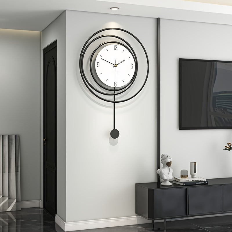 Minimalist Metal Wall Clock for Home and Office Decor - Contemporary Design