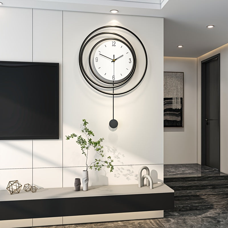 Minimalist Metal Wall Clock for Home and Office Decor - Contemporary Design