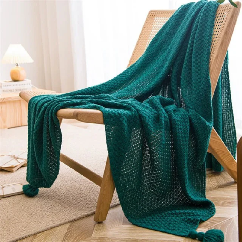 Waffle Knit Blanket for Cozy Home Decor and Comfort Living