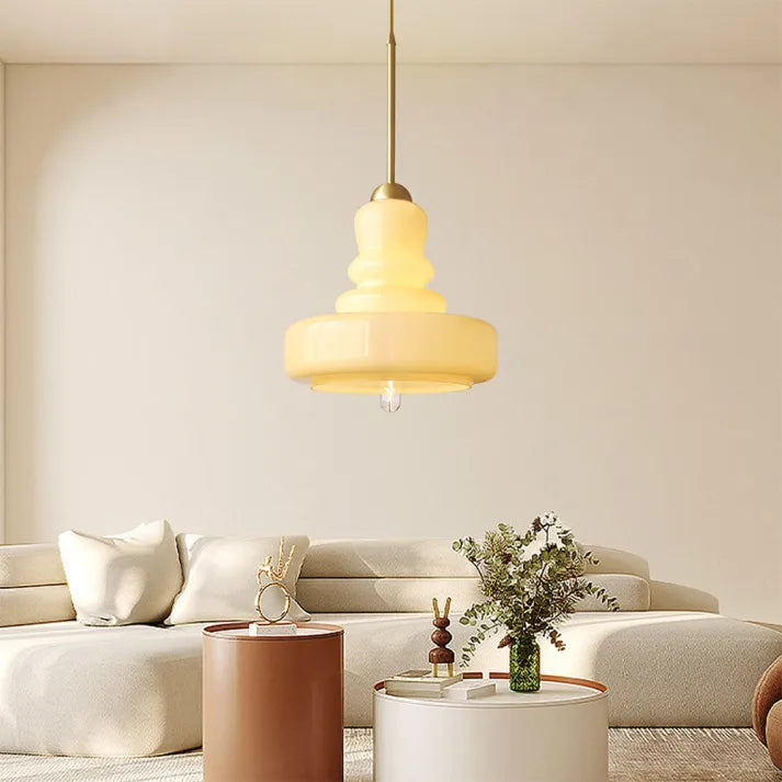 Bauhaus Pumpkin Pendant Light - Stylish Glass Fixture for Home & Office