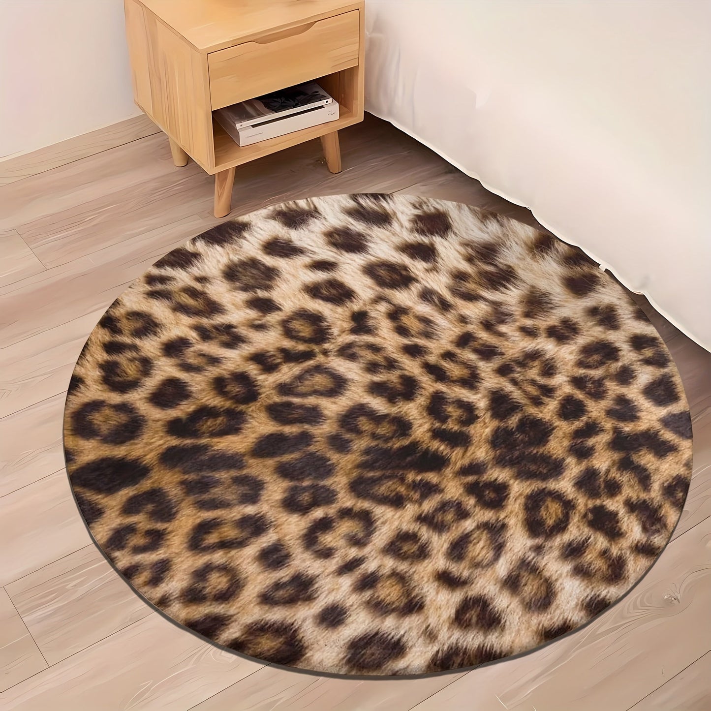 Leopard Print Flannel Area Rug for Cozy Home Decor and Comfort