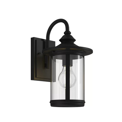 Black-Gold Outdoor Wall Light with Glass for Modern Home Decor