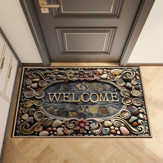 Vintage Decorative Doormat for Home Entryway - Durable & Stylish Design