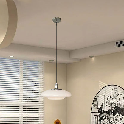 Modern White Glass Pendant Light for Home and Office Decor