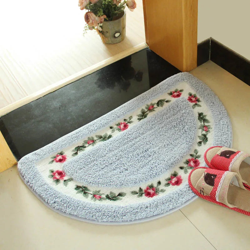 Washable Flower Doormat for Home Entryway - Elegant & Durable Design