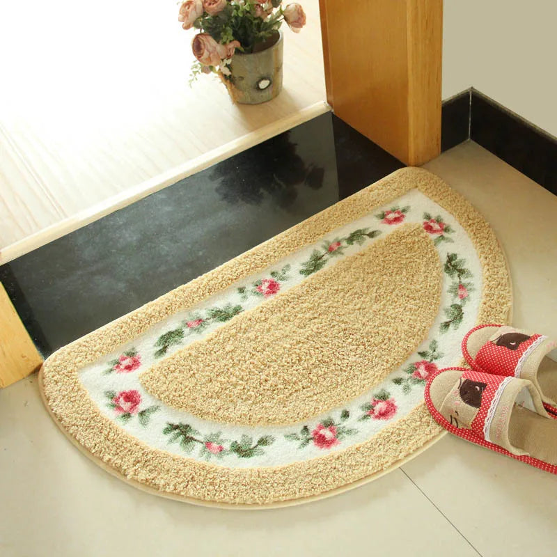 Washable Flower Doormat for Home Entryway - Elegant & Durable Design