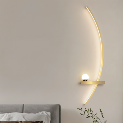 Curved LED Wall Light for Modern Home and Office Decor, Energy Efficient