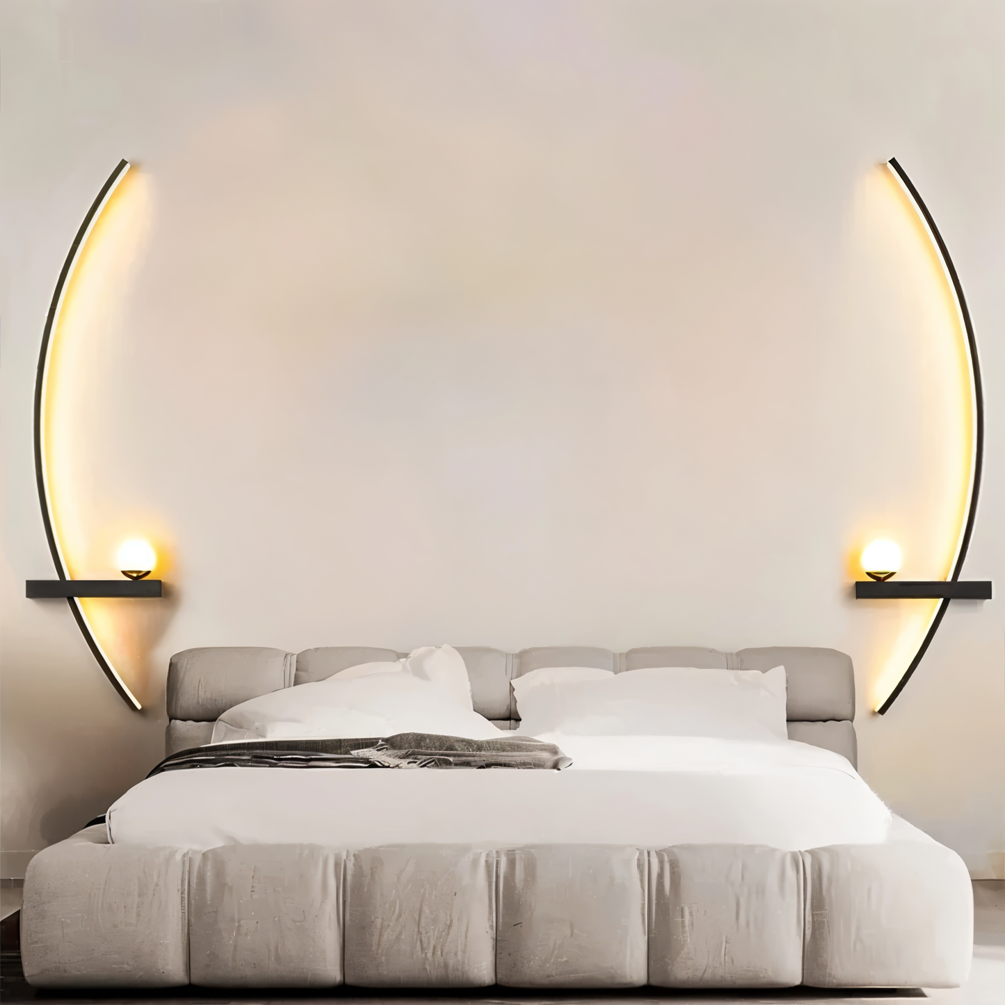 Curved LED Wall Light for Modern Home and Office Decor, Energy Efficient