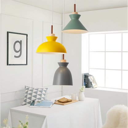 Designer Pendant Light in Macaron Colours - Stylish Dome for Home & Office