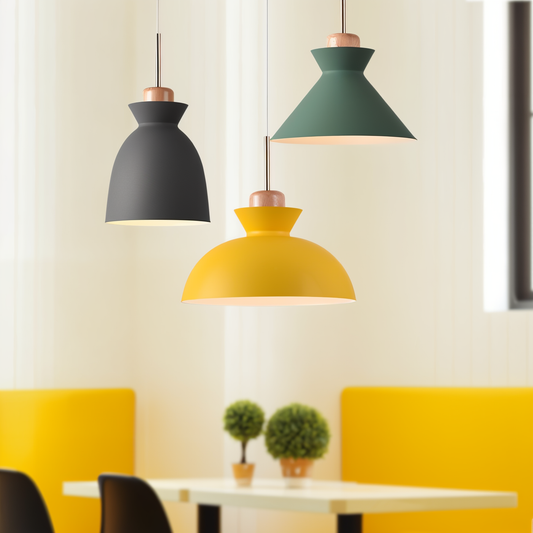 Designer Pendant Light in Macaron Colours - Stylish Dome for Home & Office