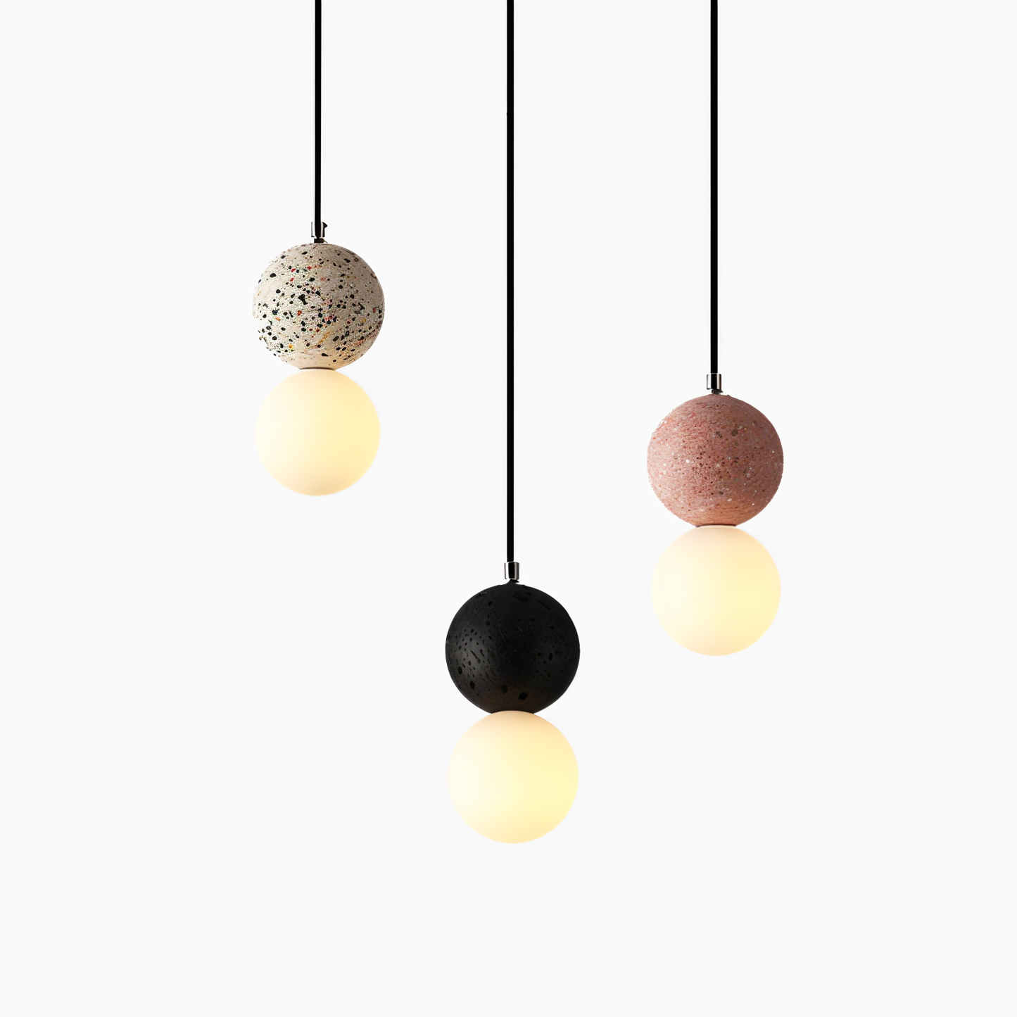 Double Sphere Pendant Light - Elegant Modern Fixture for Home & Office