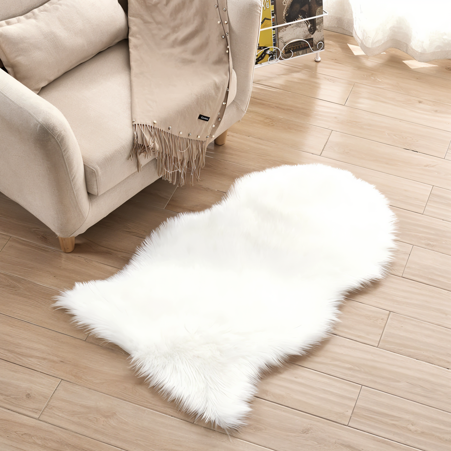 Ultra-Soft Faux Fur Rug for Cozy Home Decor and Comfort