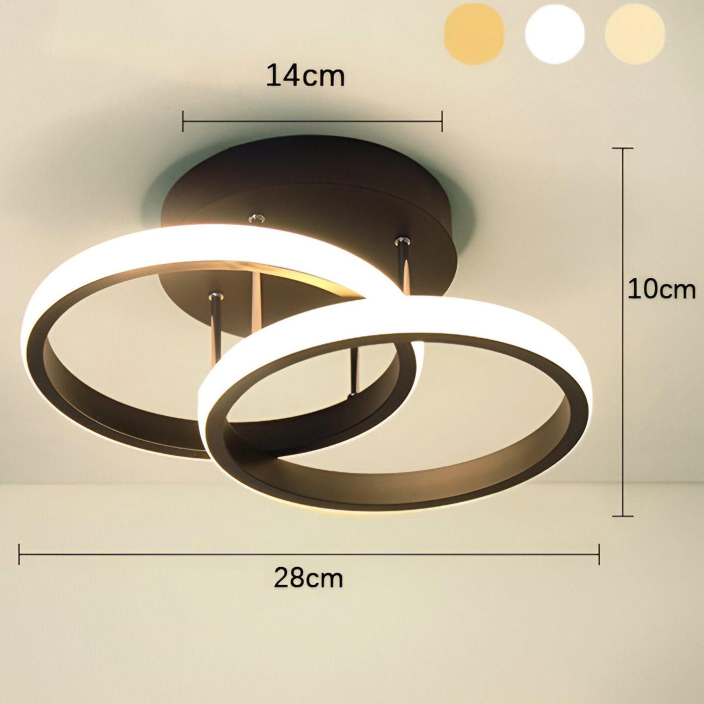 Elegant LED Ceiling Light for Home and Office - Artistic Swirl Design