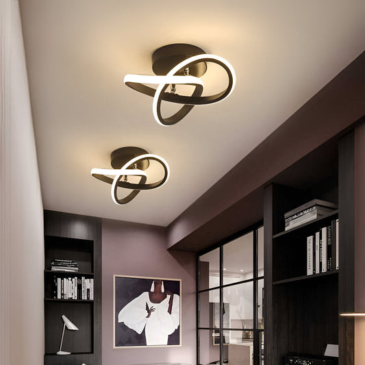 LED Chandelier Light – Elegant Swirl Design Lamp for Home Office Decor