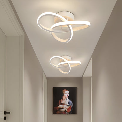 Elegant LED Ceiling Light for Home and Office - Artistic Swirl Design