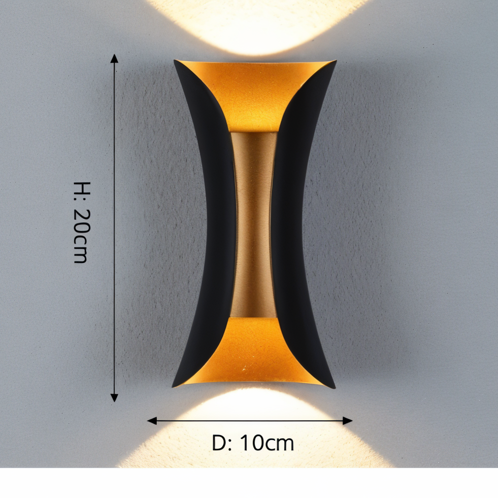 مصباح حائط LED مقاوم للماء للمنزل والمكتب - تصميم برأسين