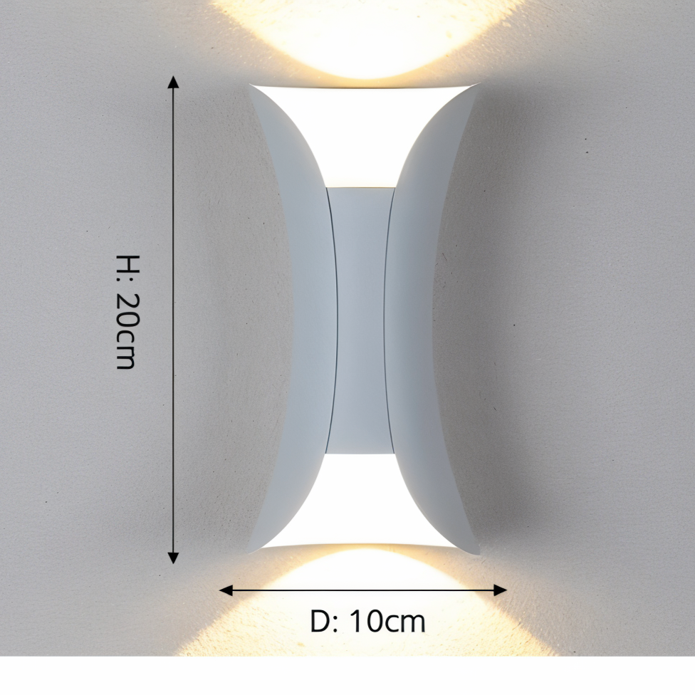 Waterproof LED Wall Light for Home and Office - Double-Head Design