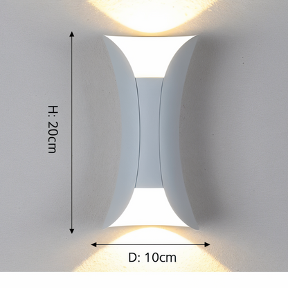 Waterproof LED Wall Light for Home and Office - Double-Head Design