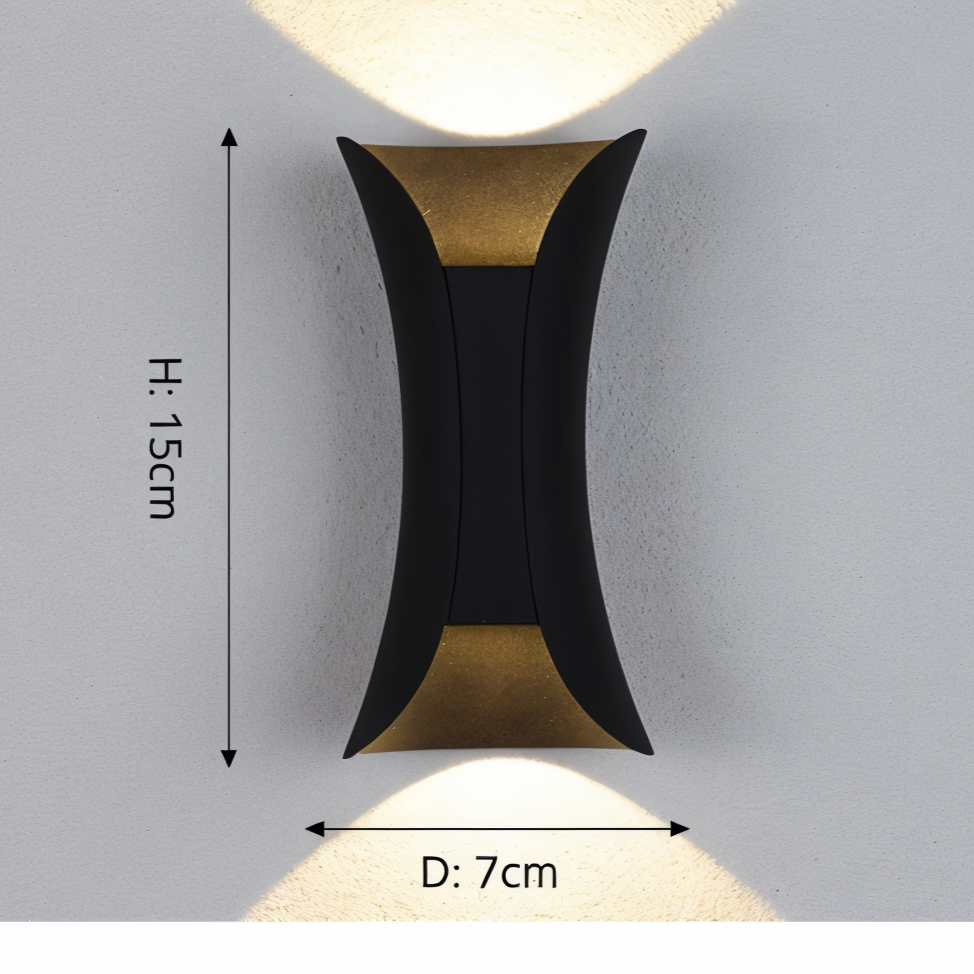 مصباح حائط LED مقاوم للماء للمنزل والمكتب - تصميم برأسين