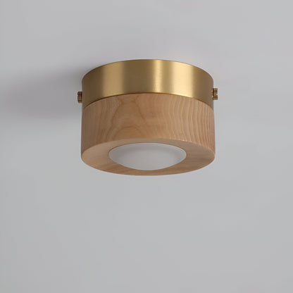 Walnut Wood Modern LED Ceiling Light for Home and Office Decor