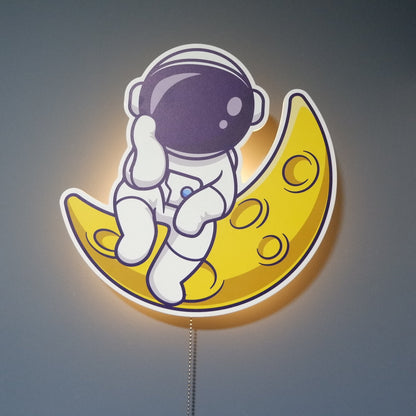 Space-Themed Telescope Wall Lamp for Kids' Rooms and Play Areas