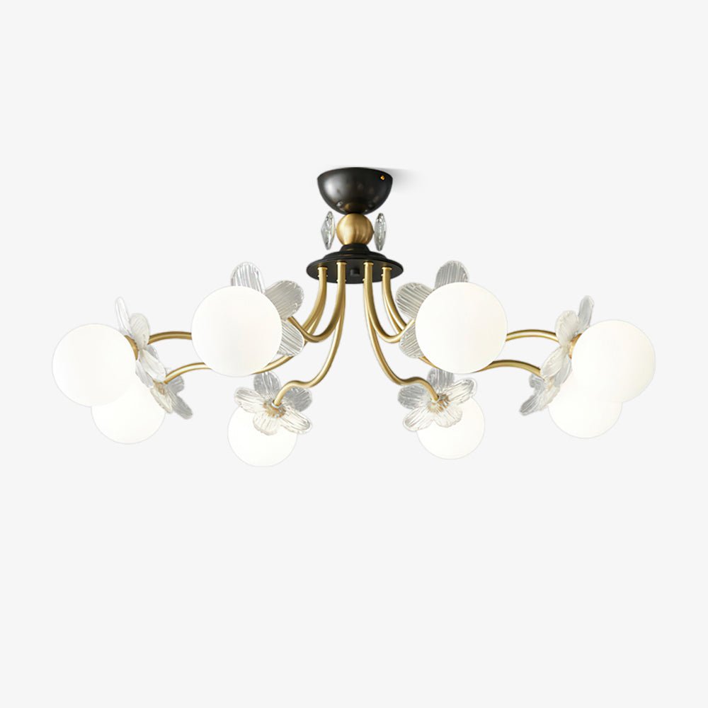 Flower Glass Chandelier for Elegant Home Decor and Stylish Lighting