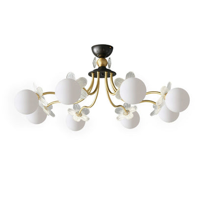 Flower Glass Chandelier for Elegant Home Decor and Stylish Lighting