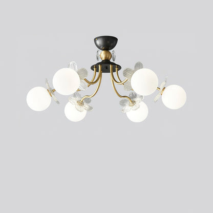 Flower Glass Chandelier for Elegant Home Decor and Stylish Lighting