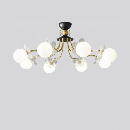 Flower Glass Chandelier for Elegant Home Decor and Stylish Lighting