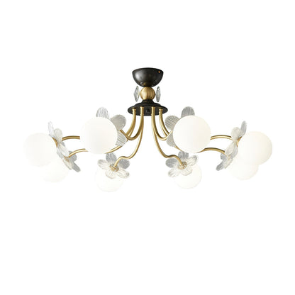 Flower Glass Chandelier for Elegant Home Decor and Stylish Lighting