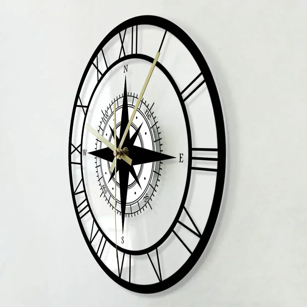 Nautical Wall Clock Silent Design for Home and Office Decor