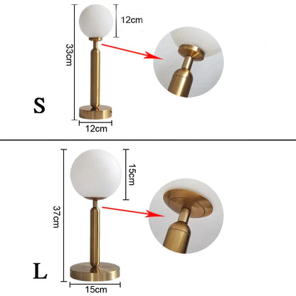 LED Table Lamp Brass Finish for Home Office Modern Lighting Decor