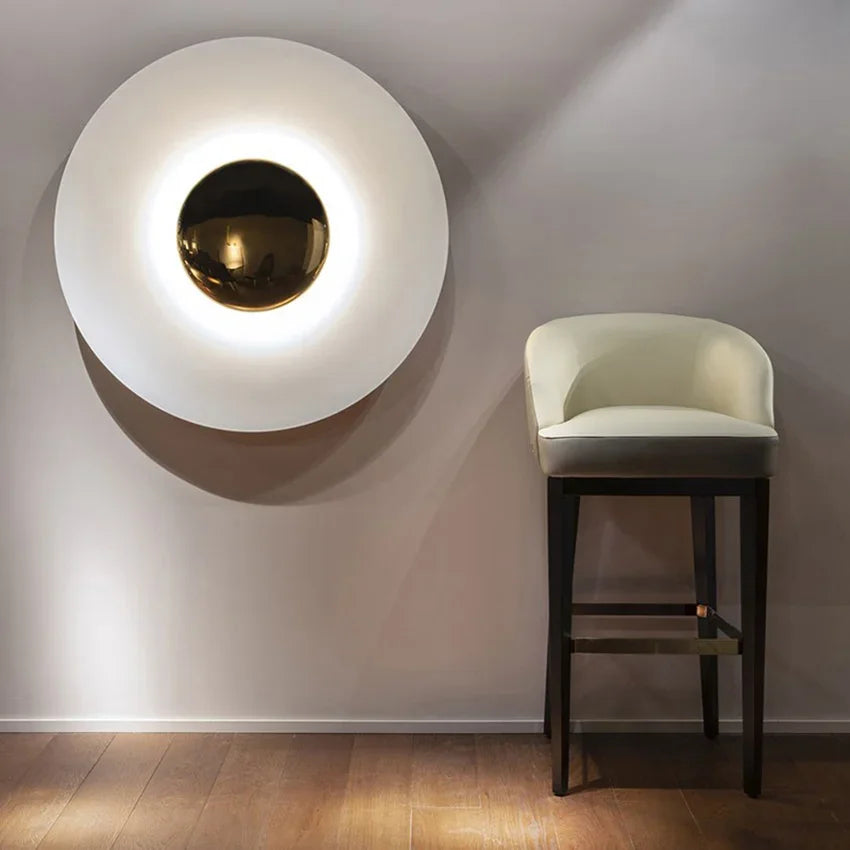 LED Wall Lamp Contemporary Round Design for Home and Office Lighting