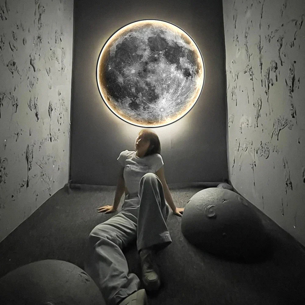 LED Moon Wall Light for Home Decor – Stylish Night Lamp for Bedroom & Office