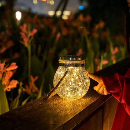 Sustainable Solar Glass Light for Eco-Friendly Outdoor and Home Decor