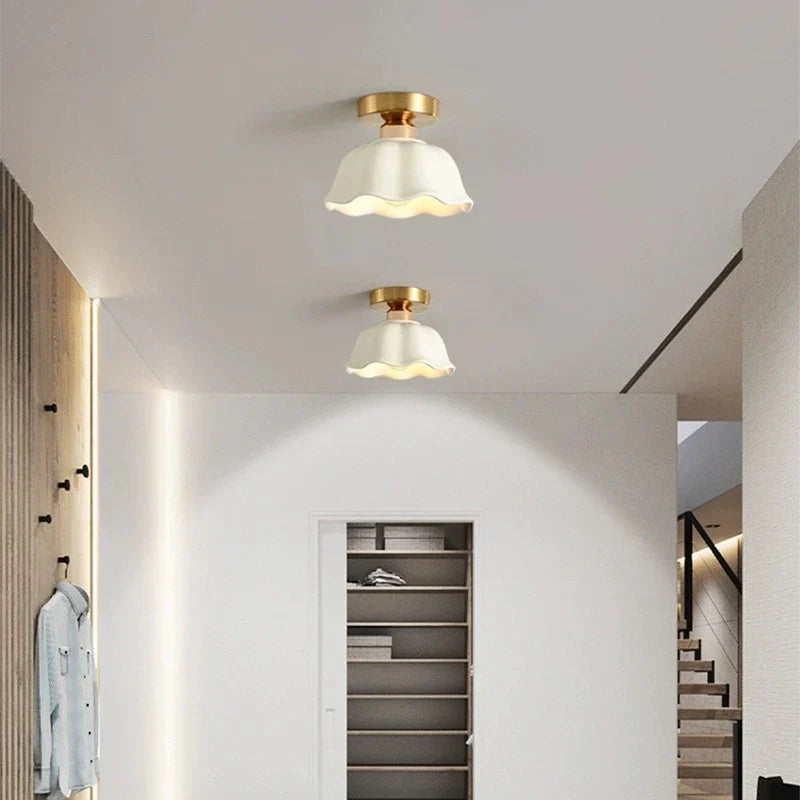 Glass-Ceramic Ceiling Light for Modern Home and Office Spaces