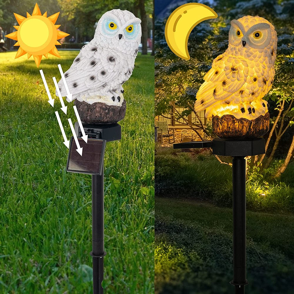 Solar Owl Garden Light - Decorative Outdoor Accent for Home and Patio