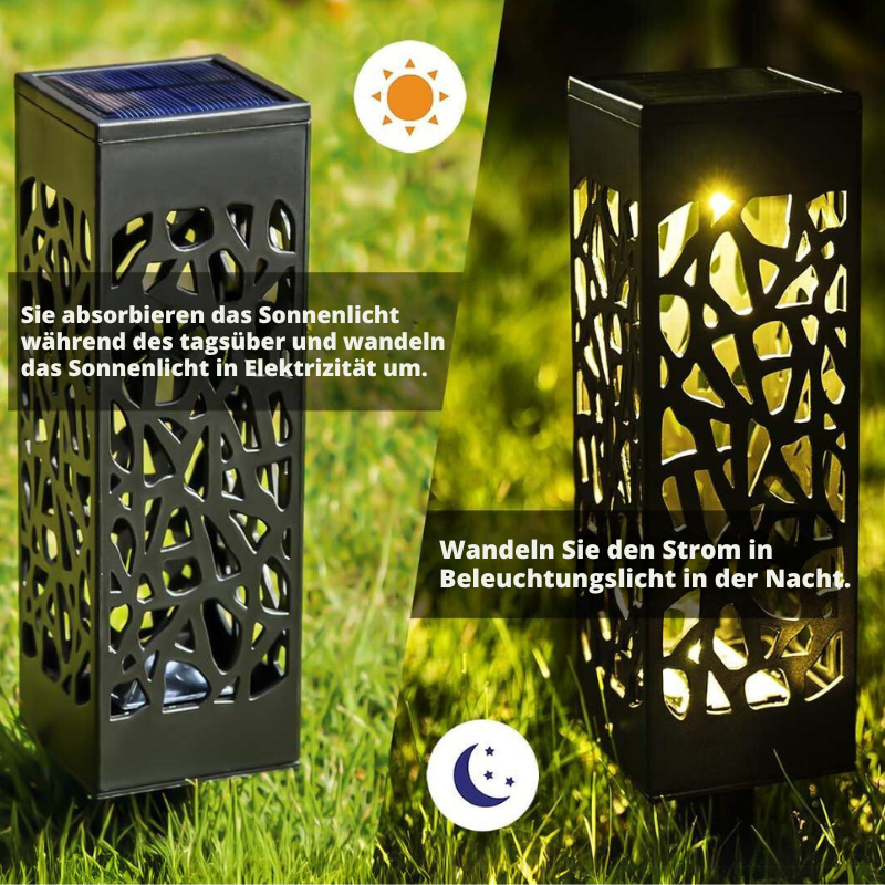 Solar Garden Lamp with Sensor and Waterproof Design for Outdoor Use