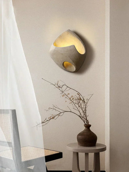 Cement Wall Light Fixture for Artistic Home Decor and Modern Offices