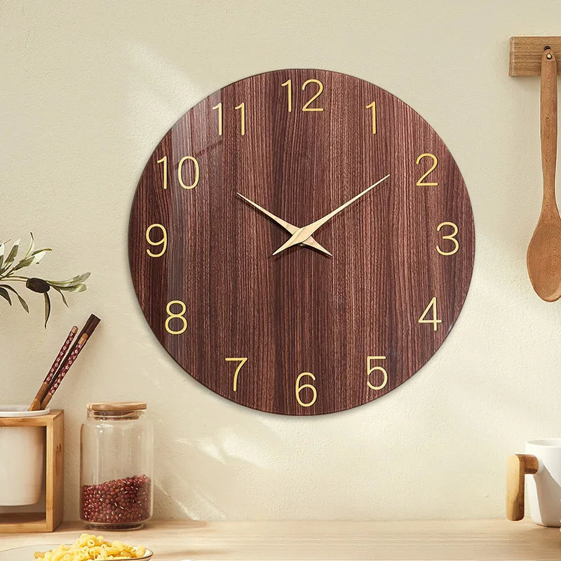 Rustic Wall Clock for Home Decoration - Stylish Wooden Timepiece