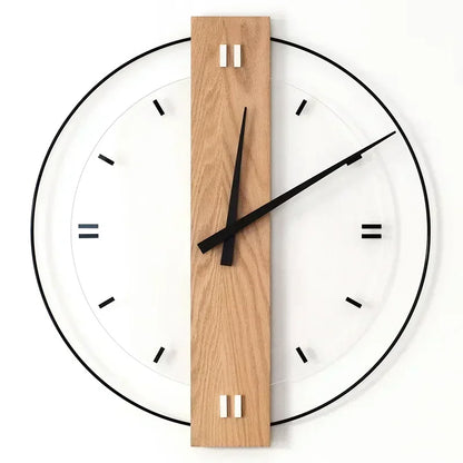 Wood Wall Clock - Elegant Design for Home and Office Decor, Modern Style