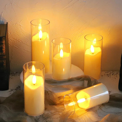 Flameless Electric Acrylic Candles for Home Decor and Ambiance