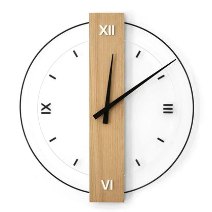 Wood Wall Clock - Elegant Design for Home and Office Decor, Modern Style