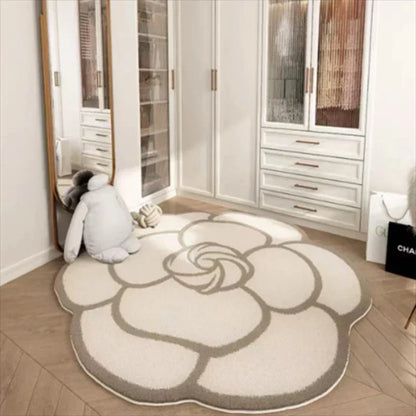 Floral Area Rug – Short Pile Decorative Rug for Living Room Bedroom Balcony