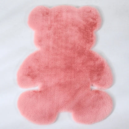 Children's Play Rug – Bear-Shaped Soft Floor Mat for Kids' Room Decor