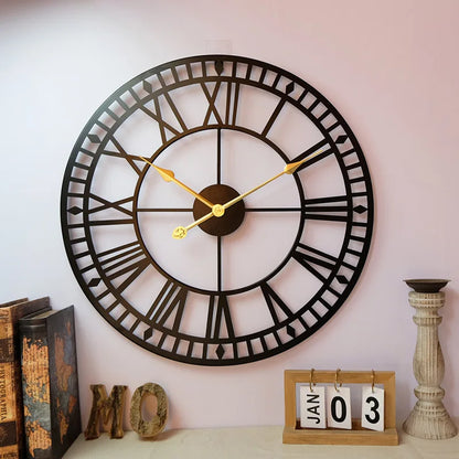 Metal Wall Clock Classic Design for Home and Office Decor