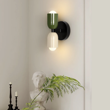 Energy-Efficient LED Wall Light with Dual Heads in Stainless Steel for Home