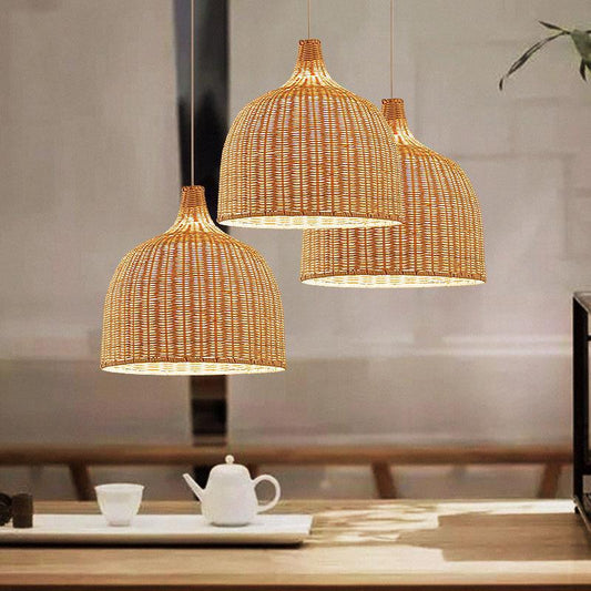 Rattan Pendant Light for Cozy Kitchen Decor - Bamboo & Rattan Design